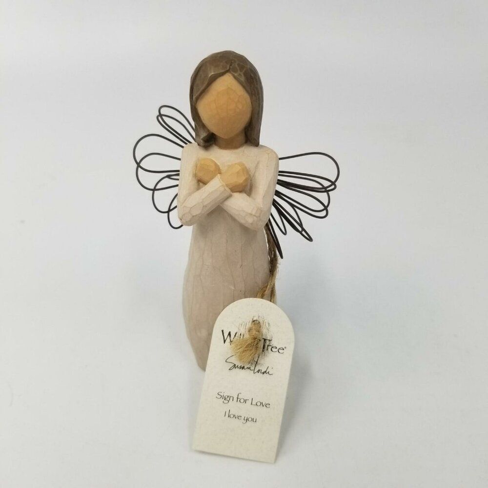 Willow Tree Angel Sign for Love 4.5 in Figure Sculpture Susan Lordi Demadaco